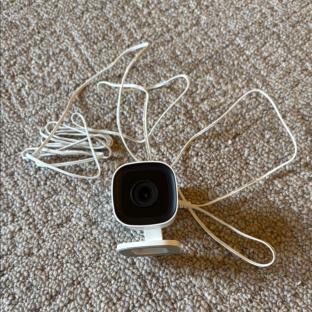 White Security Camera with Stand